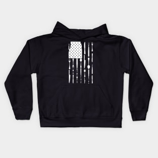 Chef Cook Tools In American Flag Kids Hoodie